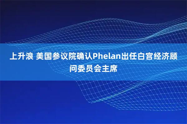 上升浪 美国参议院确认Phelan出任白宫经济顾问委员会主席